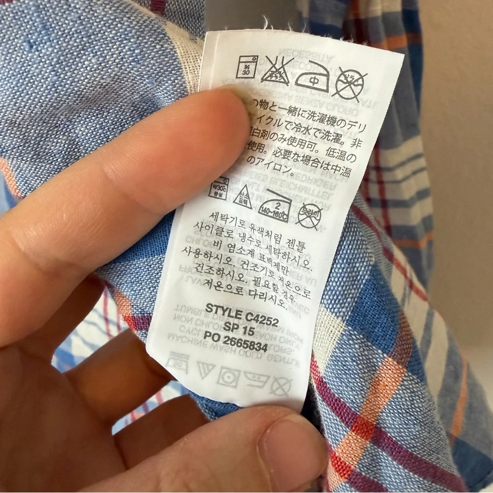 J. Crew Plaid Cotton Button Shirt Size 6